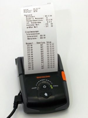 alphaDUR mini Hardness Tester, optional mini printer